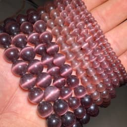YHBZRET Colorful Cat Eye Beads opal Natural Stone Round glass Loose Spacer beads for Jewelry making DIY bracelets 4/6/8/10/12MM