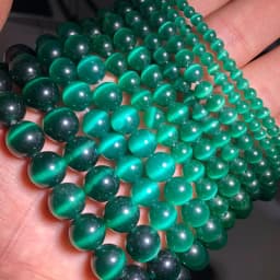 YHBZRET Colorful Cat Eye Beads opal Natural Stone Round glass Loose Spacer beads for Jewelry making DIY bracelets 4/6/8/10/12MM