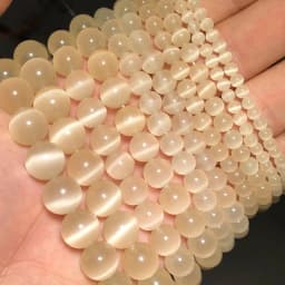 YHBZRET Colorful Cat Eye Beads opal Natural Stone Round glass Loose Spacer beads for Jewelry making DIY bracelets 4/6/8/10/12MM