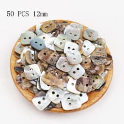 50PCS 20/18/15/12/10mm Natural Shell Sewing Buttons Color Japan Mother of Pearl MOP Round Shell 2 Hole Button Sewing Accessories