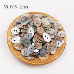 50PCS 20/18/15/12/10mm Natural Shell Sewing Buttons Color Japan Mother of Pearl MOP Round Shell 2 Hole Button Sewing Accessories