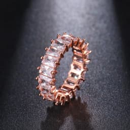 LXOEN Silver Color Square CZ Rings Paved Austrian Zircon Fashion Women Ring for Party Engagement Ring Jewelry Gift