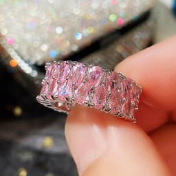LXOEN Silver Color Square CZ Rings Paved Austrian Zircon Fashion Women Ring for Party Engagement Ring Jewelry Gift