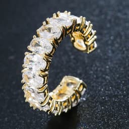 LXOEN Silver Color Square CZ Rings Paved Austrian Zircon Fashion Women Ring for Party Engagement Ring Jewelry Gift