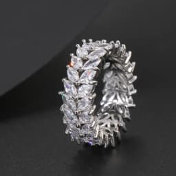 LXOEN Silver Color Square CZ Rings Paved Austrian Zircon Fashion Women Ring for Party Engagement Ring Jewelry Gift