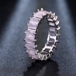 LXOEN Silver Color Square CZ Rings Paved Austrian Zircon Fashion Women Ring for Party Engagement Ring Jewelry Gift