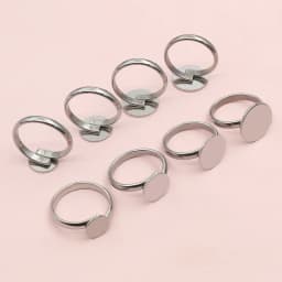 5pcs 6/8/10/12/14mm Inner Size No Fade Stainless Steel Craft Ring Cabochons Blank Base Settings DIY Jewelry Making Accessories