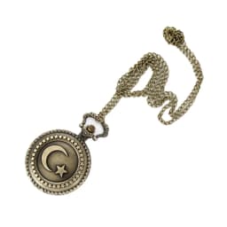 Vintage Pocket Small Watch Steampunk Quartz Watch With Chain Hollow Heart Cover Necklace Bronze Color Alloy Fob Clock Men Gift