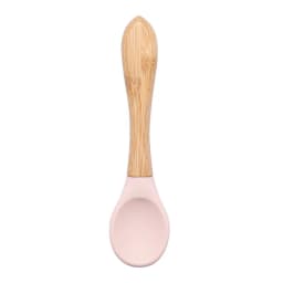 Baby Wooden Spoon Silicone Wooden Baby Feeding Spoon Organic Soft Tip Spoon BPA Free Food Grade Material Handle Toddlers Gifts