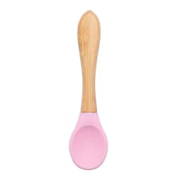 Baby Wooden Spoon Silicone Wooden Baby Feeding Spoon Organic Soft Tip Spoon BPA Free Food Grade Material Handle Toddlers Gifts