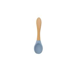Baby Wooden Spoon Silicone Wooden Baby Feeding Spoon Organic Soft Tip Spoon BPA Free Food Grade Material Handle Toddlers Gifts