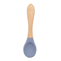 Baby Wooden Spoon Silicone Wooden Baby Feeding Spoon Organic Soft Tip Spoon BPA Free Food Grade Material Handle Toddlers Gifts