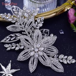 YouLaPan Rhinestone Bridal Headpiece Wedding Headwear Hair Accessories Woman Headband Jewelry Bride Headdresses for Party HP438