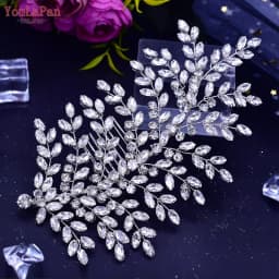 YouLaPan Rhinestone Bridal Headpiece Wedding Headwear Hair Accessories Woman Headband Jewelry Bride Headdresses for Party HP438