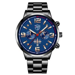 Fashion Mens Stainless Steel Watches Luxury Quartz Wristwatch Calendar Luminous Clock Men Business Casual Watch Reloj Hombre