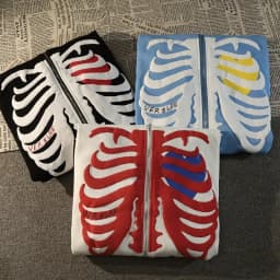 Y2K Skeleton Hoodies Women 2026 Vrouwen Gothic Zwart Zip Up Oversized Sweatshirt Dames Retro Harajuku Capuchon Streetwear Tops