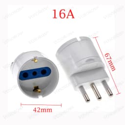 European Euro Eu Plug To Italy Standard Power Plug Adapter Socket 10A/16A Travel Converter AC 110~250V