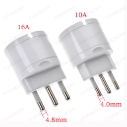 European Euro Eu Plug To Italy Standard Power Plug Adapter Socket 10A/16A Travel Converter AC 110~250V
