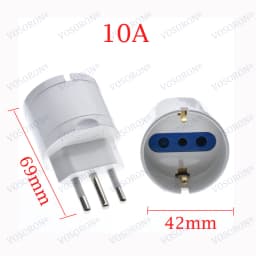 European Euro Eu Plug To Italy Standard Power Plug Adapter Socket 10A/16A Travel Converter AC 110~250V