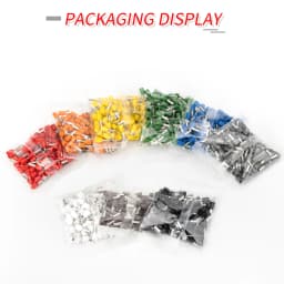 100pcs E2508 Insulated Ferrules Terminal Block Cord End Wire Connector Electrical Crimp Terminator Wire For 2.5mm2, 14 AWG
