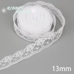 (5 Yards/Roll) White Lace Ribbon Fabric Webbing Decoration Lovely Gift Packing Polyester Material