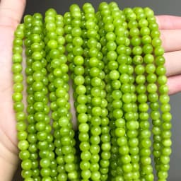 Natural Stone Beads Lemon Green Jades Round Loose Spacer Beads For Jewelry Making DIY Bracelets Necklace 15''Strand 6/8/10mm