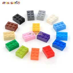 40pcs DIY Building Blocks Thick Figures Bricks 2x3 Dots Educational Creative Size Compatible With 3002 Plastic Toys for Children
