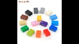 40pcs DIY Building Blocks Thick Figures Bricks 2x3 Dots Educational Creative Size Compatible With 3002 Plastic Toys for Children