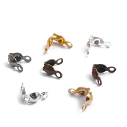 100pcs/lot Connector Clasp Fitting 4x7mm Ball Chain Calotte End Crimps Beads Connector Components For DIY Jewelry Making Supplie