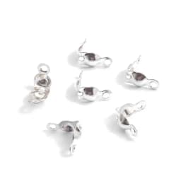 100pcs/lot Connector Clasp Fitting 4x7mm Ball Chain Calotte End Crimps Beads Connector Components For DIY Jewelry Making Supplie