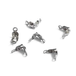 100pcs/lot Connector Clasp Fitting 4x7mm Ball Chain Calotte End Crimps Beads Connector Components For DIY Jewelry Making Supplie