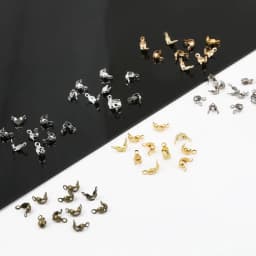 100pcs/lot Connector Clasp Fitting 4x7mm Ball Chain Calotte End Crimps Beads Connector Components For DIY Jewelry Making Supplie