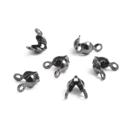 100pcs/lot Connector Clasp Fitting 4x7mm Ball Chain Calotte End Crimps Beads Connector Components For DIY Jewelry Making Supplie