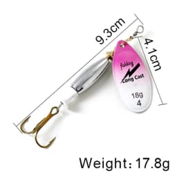 NGB 1PC Long Cast 4#-18g 5#-24g Spinner Lure Bait Spoon Lures Pike Metal Fishing Lure Bass Hard Bait With Hooks