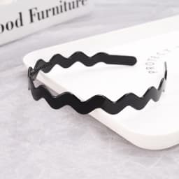 1pc Fashion Wave Mens Women Unisex Plastic Resin Black Wavy Hair Head Hoop Band Sport Headband Hair Accessories Headdress