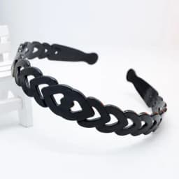 1pc Fashion Wave Mens Women Unisex Plastic Resin Black Wavy Hair Head Hoop Band Sport Headband Hair Accessories Headdress