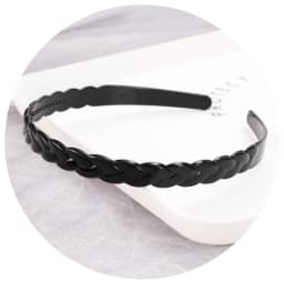 1pc Fashion Wave Mens Women Unisex Plastic Resin Black Wavy Hair Head Hoop Band Sport Headband Hair Accessories Headdress