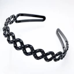 1pc Fashion Wave Mens Women Unisex Plastic Resin Black Wavy Hair Head Hoop Band Sport Headband Hair Accessories Headdress