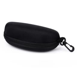 Luxury EVA Zipper Sunglasses Case High Quality Black PU Leather Protective Glasses Box
