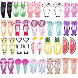 30Pcs/Lot Korean Style Women Hair Accessories Cartoon Hair Clip Flower Hairclip Cute Headdress Print Alloy Hairpins for Girls
