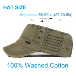 Four Seasons Washed Cotton Flat Caps Men Women Military cap Unique Design Vintage Flat Top Hat