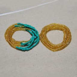 2 Pcs Sexy Summer Waist Bead Chains African Belly Beads Colorful Beach Bikini Body Belly Chain Elastic Jewelry for Women Girls
