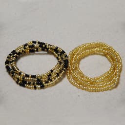 2 Pcs Sexy Summer Waist Bead Chains African Belly Beads Colorful Beach Bikini Body Belly Chain Elastic Jewelry for Women Girls
