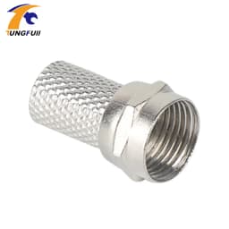 Tungfull New Copper Twist On RG6 F Type Coaxial Cable Connector Plugs High Quality Connector For TV Satellite Virgin Cable