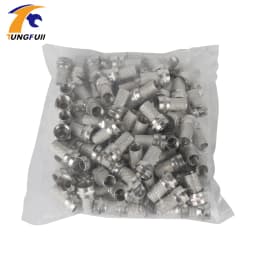 Tungfull New Copper Twist On RG6 F Type Coaxial Cable Connector Plugs High Quality Connector For TV Satellite Virgin Cable