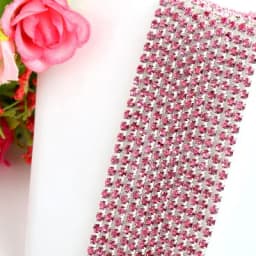 1yard/Piece 30Colors SS6-SS16 Glass Crystal Rhinestone Chain Silver Bottom Sew on Cup Chains For Diy Garment Bags Decorations