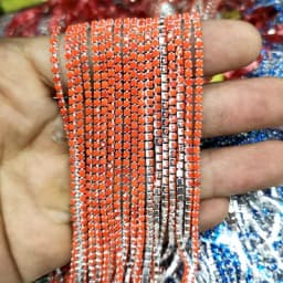 1yard/Piece 30Colors SS6-SS16 Glass Crystal Rhinestone Chain Silver Bottom Sew on Cup Chains For Diy Garment Bags Decorations