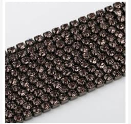 1yard/Piece 30Colors SS6-SS16 Glass Crystal Rhinestone Chain Silver Bottom Sew on Cup Chains For Diy Garment Bags Decorations