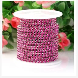 1yard/Piece 30Colors SS6-SS16 Glass Crystal Rhinestone Chain Silver Bottom Sew on Cup Chains For Diy Garment Bags Decorations