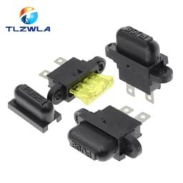 5PCS Waterproof Auto Standard Middle Fuse Holder + 1-50A Car Boat Truck ATC ATO Blade Fuse 3A 5A 10A 15A 20A 25A 30A 35A 40A 50A
